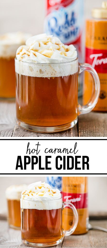 Best Fall Drinks, Hot Caramel Apple Cider, Caramel Apple Cider, Caramel Apple Spice, Hot Drinks Recipes, Apple Cider Recipe, Apple Cider Caramels, Cozy Drinks, Cider Recipe