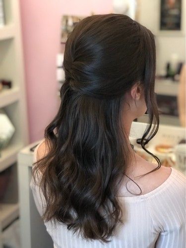 Boho Half updo Hairstyle Scotland #halfup #halfupdo #halfuphalfdownhair #weddinghairstyles #weddinghairinspo #weddinghair #bridalhair Asian Hair Updo, Half Up Hair Do, Asian Wedding Hair, Bridal Hair Half Up, Half Up Wedding, Half Updo Hairstyles, Boho Bridal Hair, Wedding Hair Half, Engagement Hairstyles