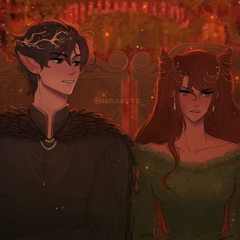 "- art print of jude duarte and cardan greenbriar at the coronation dinner in the cruel prince (\"have I told you how hideous you look tonight?\") - 8\" x 8\" print on high quality, durable matte paper. - shipped with protective backing board and in a clear bag." Jude Cardan, The Wicked King, Crown Painting, Jude Duarte, Folk Of The Air, Holly Black Books, Queen Of Nothing, The Cruel Prince, Holly Black