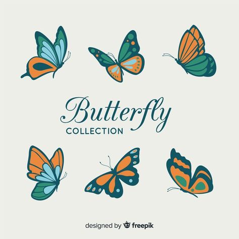 Geometric Illustration, Butterfly Collection, Butterfly Illustration, Digital Texture, Childrens Books Illustrations, Butterfly Graphic, Butterfly Theme, Easter Art, Butterfly Painting