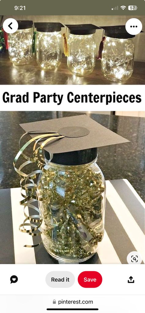 Graduation Party Centerpiece Ideas, Graduation Party Centerpieces Diy, Party Centerpiece Ideas, Diy Table Decorations, Grad Party Centerpieces, Party Centerpieces Diy, Graduation Party Pictures, High School Graduation Party Decorations, College Grad Party