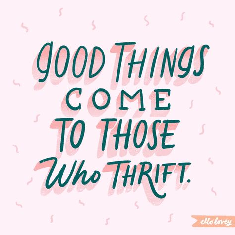 When you shop at a thrift shop- you are shopping sustainably, in most cases you are supporting a charitable organization, and you will undoubtedly find some hidden gems! Win, win!  #thriftshopping #thrifty #thriftlife #thrifting #thriftstore #thrifted #typography #pink Thrifted Quotes, Thrift Quotes Words, Thrift Shop Quotes, Thrift Quotes, Thrifting Quotes, Thrift Aesthetic, Online Thrift Shop, Logo Online Shop, Online Shopping Quotes