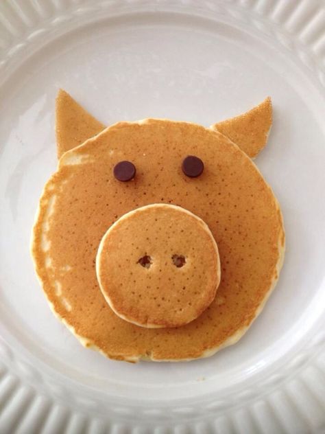 Pig Pancakes, Fun Pancakes, Halloween Breakfast, Decorações Com Comidas, Food Art For Kids, Creative Snacks, Easy Food Art, Kids Food, Fun Treats