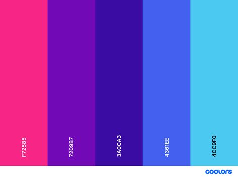 Purple Color Code, Purple Colour Shades, Perfect Color Combinations, Color Vision, Hex Color Palette, Color Combinations For Clothes, Color Schemes Colour Palettes, Color Palate, Neon Party