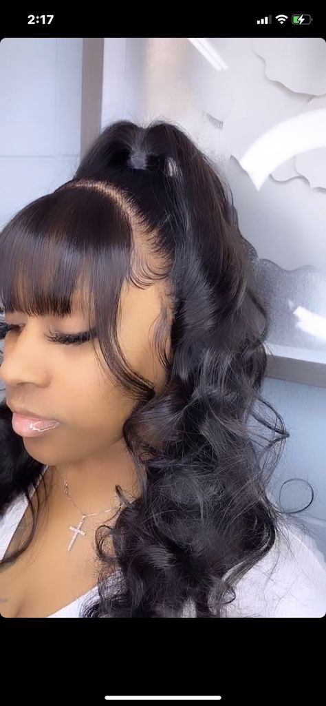 Black Girls Hairstyles Weave, Weave Ponytail Hairstyles, Stacked Bob, Stacked Bob Haircut, Braids Hairstyles Pictures, Long Hair Updo, Slick Hairstyles, Dope Hairstyles, Hair Ponytail Styles