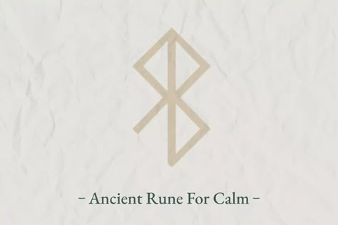 Ancient Rune, Viking Runes, Ancient Rune For Calm Tranquility Tattoo Symbols, Relax Tattoo Symbol, Symbol For Health And Wellness, Sigils For Health, Calmness Tattoo Symbol, Symbols For Calm, Tattoo Calm Symbol, Rune For Peace, Calmness Symbol