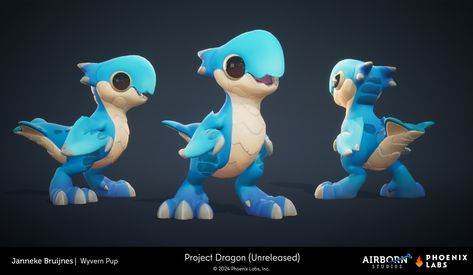 ArtStation - Project Dragon - Pets I Lucas St, Games Like Stardew Valley, Nicholas Kole, Baby Reptile, Dragon Bird, 3d Environment, Body Base, Pet Dragon, Casual Art