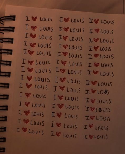 One Direction Notebook, Louie's Life, Louis Tomlinson Aesthetic, Louis Aesthetic, Louis Core, Loving Him Was Red, Loving Him, Harry And Louis, Journal Idea