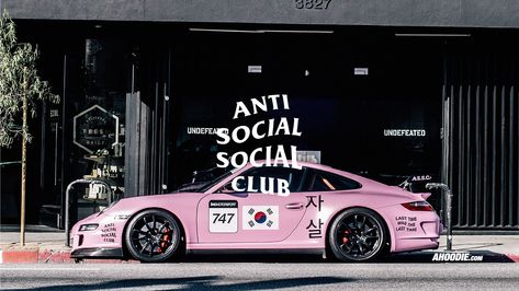 Anti Social Social Club Pink Porsche Wallpaper Pink Porsche Wallpaper, Pink Porsche, Porsche Wallpaper, Stussy Wallpaper, Streetwear Wallpaper, Macbook Pro Wallpaper, Desktop Wallpaper Macbook, Macbook Air Wallpaper, Sneakers Wallpaper