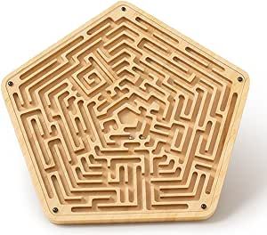 Labyrinth Board Game with Two Metal Balls,Wooden Marble Maze Games,Marbles-Balancing & Strategy Game, Brain Teasers Puzzle Toy Gifts for Kids Teens Adults Labyrinth Game, Marble Maze, Maze Game, Brain Teaser Puzzles, Secret Box, Toy Gifts, Kids Gift Guide, Metal Ball, Strategy Games