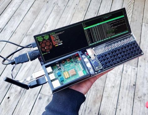 Cyberdeck Build, Cyberdeck Diy, Cool Raspberry Pi Projects, Cyberpunk Tech, Pi Computer, Raspberry Pi Computer, Wearable Computer, Computer Projects, Learn Computer Coding