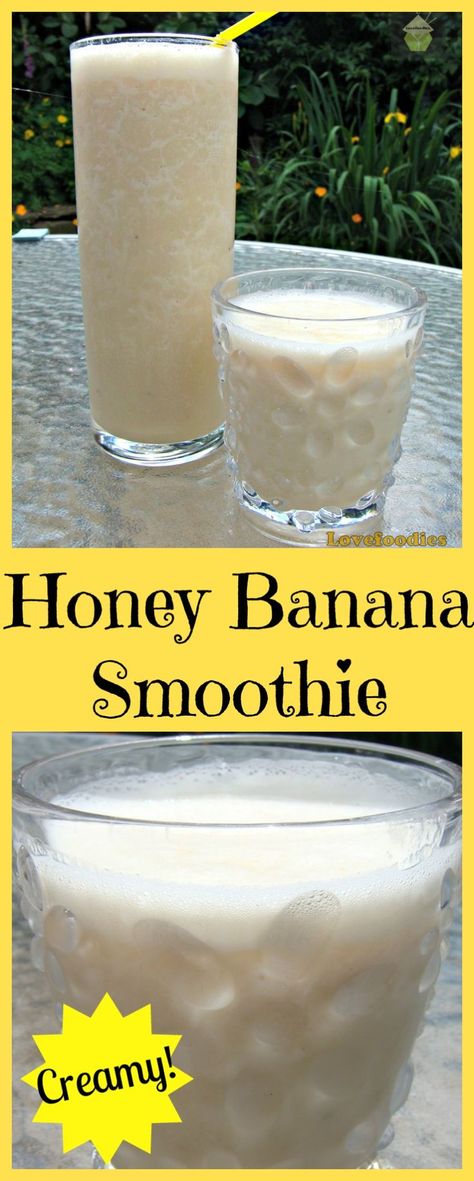 Creamy Honey Banana Smoothie. Quick and Easy to make and taste just like milkshake but without the cream or ice cream! Banana Honey, Creamy Honey, Honey Smoothie, Healthy Afternoon Snacks, Banana Drinks, Healthy Smoothie Recipes, Easy Smoothie Recipes, Easy Smoothies, Lifestyle Habits