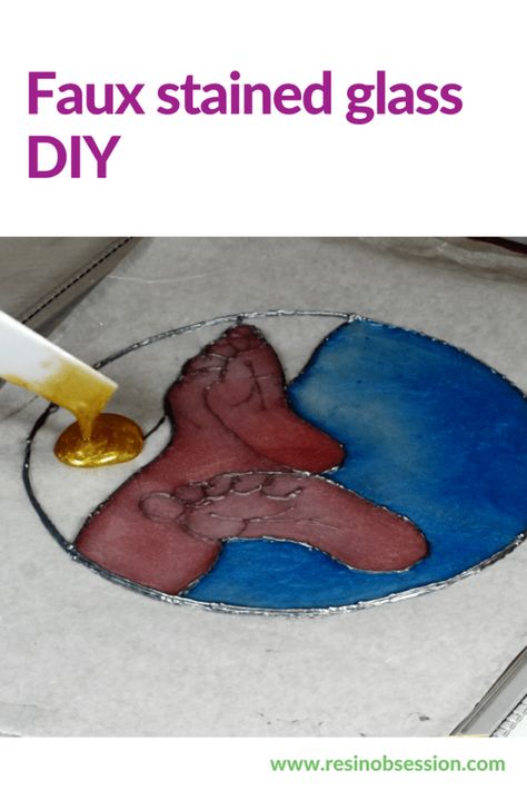 Faux Stained Glass Diy, How To Make Resin, Stained Glass Church, Glass Art Pictures, Painted Glass Art, Glass Diy, Art Bowls, Stained Glass Diy, Stained Glass Lamps