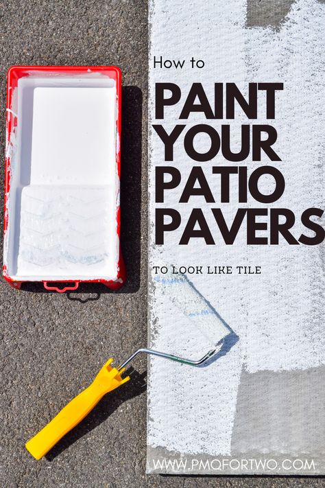 Painting Patio Pavers Ideas, Painted Patio Pavers Ideas, Paint Patio Tiles, Paint Pavers Ideas, Paint Outdoor Tiles, Painting Patio Stones, Paint Pavers Patio, How To Paint Concrete Pavers, How To Paint Pavers