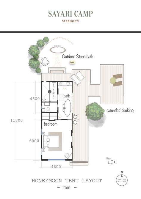 Safari Lodge Design, Lodge Floor Plans, Africa Safari Photography, Africa Safari Lodge, Lodge Plans, Hotel Bedroom Design, Tent Room, Lodge Design, Engineering Drawing