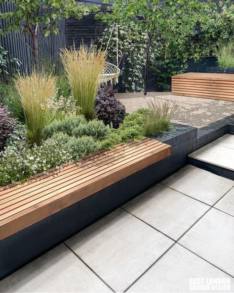 Tree Deck, Deck Planters, Planter Bench, Planter Beds, Courtyard Gardens Design, Raised Planter, Home Landscaping, Outdoor Decor Backyard, Built In Bench