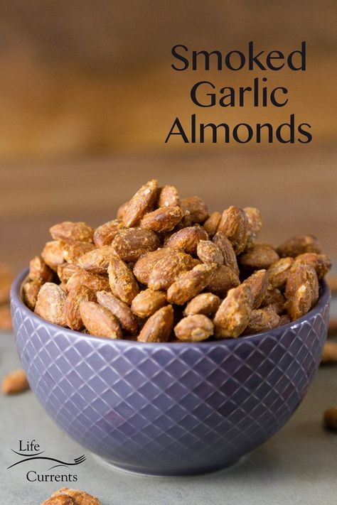 Nuts Recipes, Smoked Garlic, Flavored Nuts, Tailgate Snacks, Spiced Almonds, Snack Mixes, Smoker Cooking, Nut Cracker, Treats Recipes