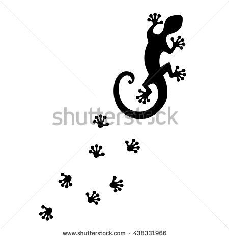 Lizard, gecko, footprint, silhouette, vector Gecko Footprint, Drawing Planner, Gecko Tattoo, Gecko Wall Art, Colorful Lizards, Lizard Tattoo, Rose Tattoos For Men, Blue Nose Friends, Anklet Tattoos