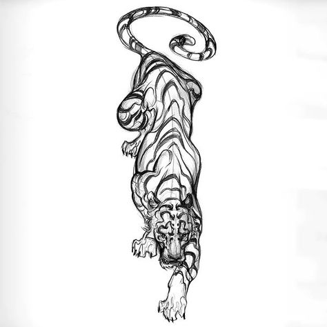 Traditional Chicano Tattoos, Mangas Tattoo, Sketch Style Tattoos, Kunst Tattoos, Tiger Tattoo Design, Tiger Illustration, Strength Tattoo, Mehndi Tattoo, Diy Tattoo