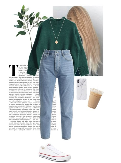 Green Jeans Outfit Winter, Red Green Outfit, Outfits Con Jeans, Thrifted Outfits, Casual Chic Outfit, Jeans Outfit, Curvy Outfits, Outfit Goals, Basic Outfits