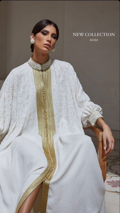 Moroccan Caftan in 2022 | Moroccan fashion, Fashion, Embroidery fashion New Year Brunch Outfit, Linen Style Fashion, Moroccan Clothing, Kaftan Designs, Mode Kimono, Afrikaanse Mode, Moroccan Fashion, Mode Abaya, Modesty Fashion