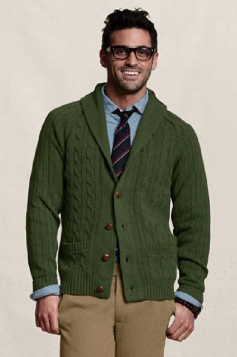 Green cardigan Green Cardigan Outfit Men, Green Cardigan Outfits, Cardigan Outfits Men, Cardigan Outfit Men, Green Cardigan Outfit, Harvey Outfits, College Outfits Men, European Travel Outfit, Dark Green Cardigan