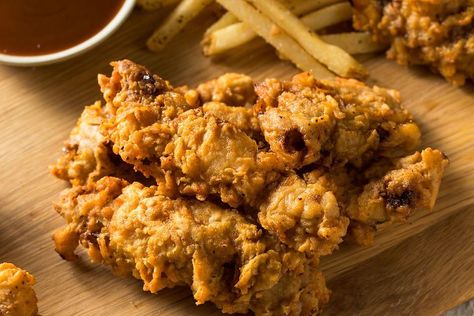 Southern Crunchy Fried Pork Fingers Recipe: A Quick Weeknight Dinner | Pork | 30Seconds Food Pork Fingers Recipe, Pork Fingers, Fried Pork Chunks, Pork Chunks, Steak Fingers, Dinner Pork, 30seconds Food, Chicken Recipes Boneless, Boneless Pork Loin