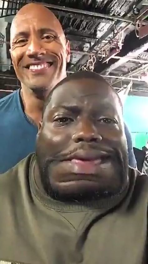 Dwayne "The Rock" Johnson snapchat with Kevin Hart Celebrity Snapchats, Kevin Hart Funny, Dwayne The Rock Johnson, The Rock Johnson, Kevin Gates, The Rock Dwayne Johnson, Rock Johnson, Dj Khaled, Dwayne The Rock