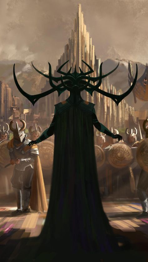 Thor: Ragnarok, Hela, artwork, 720x1280 wallpaper Thor Ragnarok Concept Art, Hela Costume, Marvel Scenes, Marvel Hela, Marvel Backgrounds, Hela Thor, Craig Mccracken, Wallpaper Marvel, Marvel Wall Art