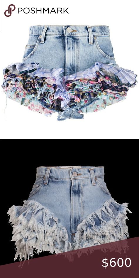 🪡Custom Natasha Zinko ruffle denim shorts🧵 Natasha Zinko, Diy Jeans, Jeans Diy, Diy Ideas, Work On, To Work, Korean Fashion, Denim Shorts, Art Gallery