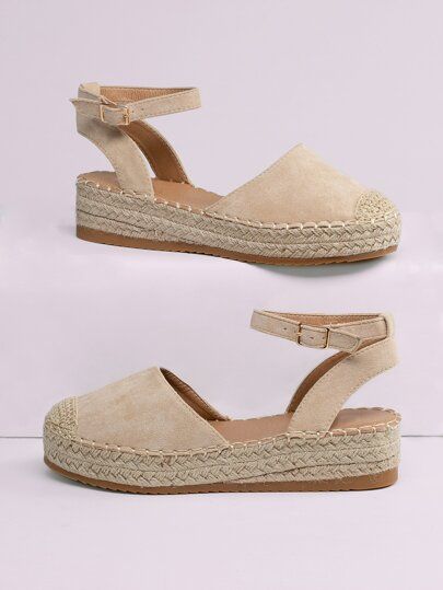 Free Returns ✓ Free Shipping On Orders $49+ ✓. Closed Toe Buckled Ankle Flatform Espadrilles- Wedges & Flatform at SHEIN. Boho Wedding Shoes, Orange Heels, Bridal Wedding Shoes, Platform Wedge Sandals, Beach Shoes, Espadrille Shoes, Wedge Espadrille, Espadrilles Wedges, First Order