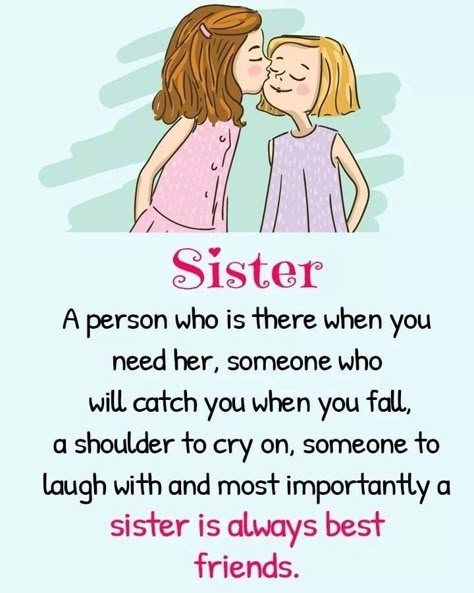 Birthday Caption For Sister, Sisters Bond, Cute Sister Quotes, Sister Bond Quotes, Brother Sister Love Quotes, I Love You Sister, Happy Birthday Sister Quotes, Sister Love Quotes, Bond Quotes