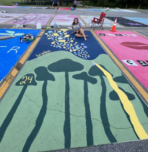 Senior Parking Space Ideas Friends Theme, Couples Senior Parking Spots, Senior Parking Spaces Tangled, Senior Parking Spot Disney, Gilmore Girls Senior Parking Spot, Tangled Parking Spot Painting, Rapunzel Senior Parking Spot, Disney Parking Spots, Tangled Senior Parking Spot