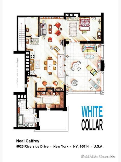 White Collar Neal, Real Apartment, Neal Caffrey, Apartment Layout, Sims 4 Houses, Sims House, House Layouts, Studio Apartment, White Collar