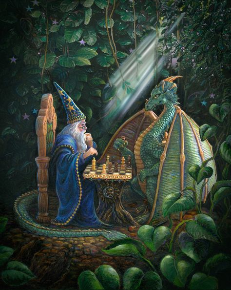 Marlin-Dragon_Chess_2015 Dragon Chess, Creature Fantasy, Playing Chess, Dragon's Lair, Fairy Dragon, Dragon Pictures, Dragon Artwork, Fairytale Art, Fantasy Dragon