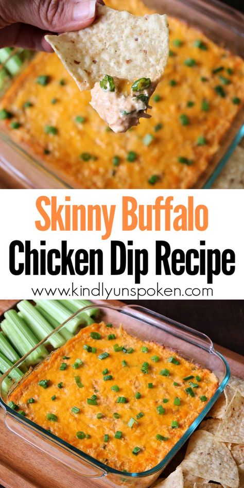 Buffalo Chicken Dip Canned Chicken, Easy Chicken Dips, Healthy Buffalo Chicken Dip Recipes, Buffalo Hot Sauce, Healthy Buffalo Chicken Dip, Healthy Dip Recipes, Buffalo Chicken Dip Easy, Can Chicken Recipes, Dip Easy