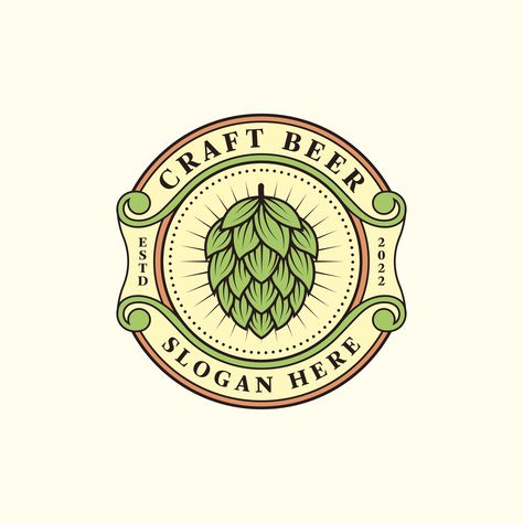 Download this Premium Vector about Premium Craft Beer Vintage Logo Design and discover more Professional Graphic Resources on Freepik. #freepik #vector #beer #beerlogo #craftbeer #brewery #brewing Brewery Logo Design, Craft Beer Logo, Beer Logos, Brewery Logo, Beer Logo, Vintage Logo Design, Vintage Beer, Vintage Logo, Graphic Design Logo