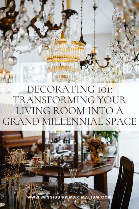 Need help transforming your living room into the perfect Grand Millennial Space? Click to download this guide I created for you! It is full of resources like my favorite designers of the Grand Millennial style, the best magazines to inspire you, as well as my favorite paint colors and patterns. Grandmellinial Decor, Grand Melinnial Style, Grand Millennial Style Living Room, Grand Millennial, Grand Millennial Living Room, Millennial Decor, Grand Millennial Decor, Grandmillenial Style, Grand Millennial Style