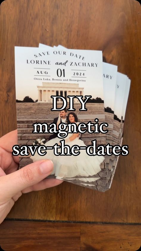 Lorine | DC Blogger LTK & Amazon Affiliate | DIY magnetic save the dates price breakdown below 👇🏼 Canva: free - canva pro is $120 for the year I used canva ALL THE TIME for wedding… | Instagram Diy Wedding Invitations Magnet, Wedding Invite Magnet, Save The Date Ideas Magnets, Unique Save The Date Ideas For Weddings, Diy Save The Date Ideas, Wedding Todo List, Unique Save The Date Ideas, Cheap Save The Dates, Magnet Save The Date