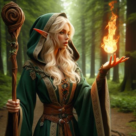 Elf Paladin Female, Elf Mage Female, Eladrin Druid, Elf Character Art, 2025 Mindset, Nature Elf, Types Of Elves, Elf Wizard, Elf Queen