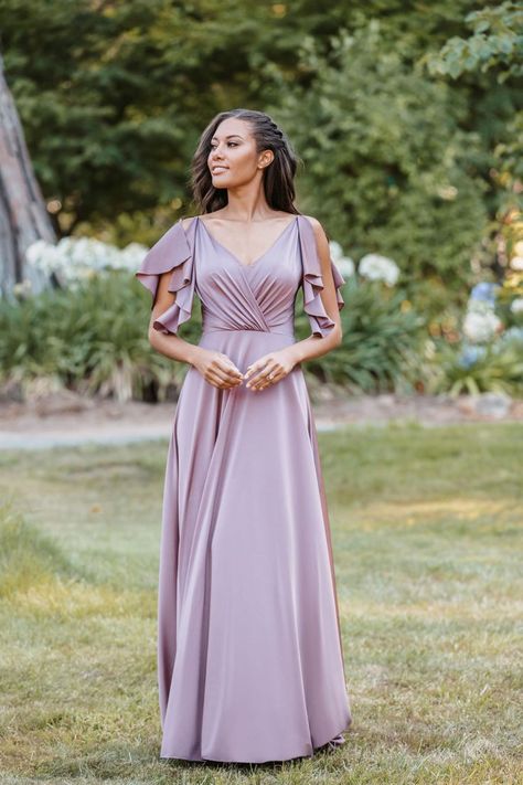 Satin Formal Dress, Long Bridesmaid Dress, Formal Dresses For Weddings, Allure Bridal, Gown Prom, Satin Prom Dress, Ruched Bodice, Best Wedding Dresses, A Line Gown