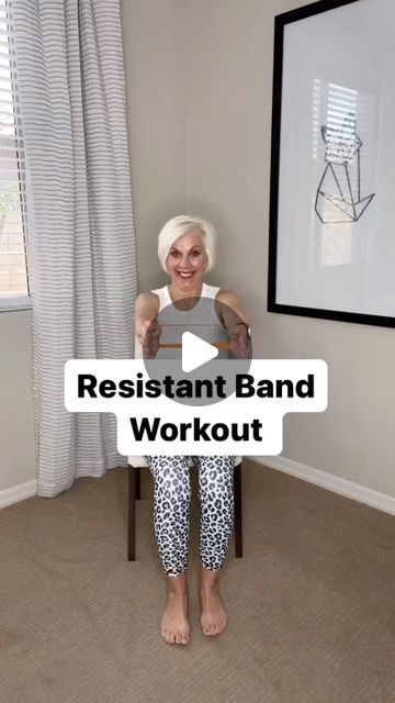 Cheri Mind Body Exercise on Instagram: "Resistance Band Workout.  Link to the resistance band is in my bio.  Remember to do your best and forget the rest 👍♥️🙏" Seated Leg Exercises Resistance Bands, Sitting Band Workout, Flex Band Exercises, Seated Band Exercises, Resistance Band Exercises For Beginners, Exercise Band Workout, Stretch Band Exercises, Seated Workout, Loop Band Exercises