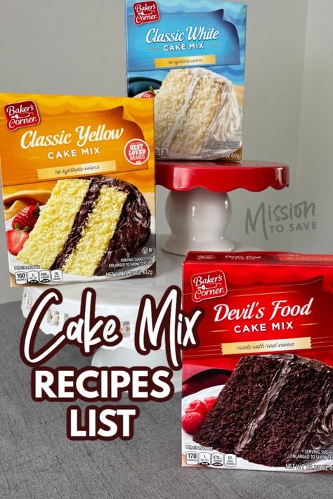 Devils Food Cake Mix, Easy Delicious Desserts, Slow Cooker Cake, Doctored Cake Mix Recipes, Kahlua Cake, Best Cake Mix, Cornbread Cake, Box Cake Recipes, Boxed Cake Mixes Recipes