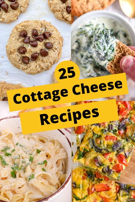 These are the best 25 Cottage Cheese Recipes! They're all healthy, high protein, low calorie and easy to make. Cheba Hut Recipes, Cottage Cheese Crisps, Blended Cottage Cheese, Cottage Cheese Muffins, Cottage Cheese Recipes Healthy, Low Carb Sandwiches, Make Greek Yogurt, Cottage Cheese Snack, Cheese Flatbread