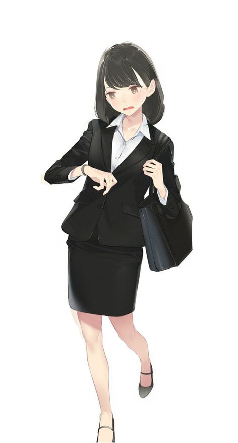 Office Outfits Women Anime, Anime Work Outfit, Dibujos Anime Chibi, Disney Character Art, Women Anime, Business Outfits Women, Anime Drawings Tutorials, Illustration Girl, 영감을 주는 캐릭터