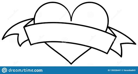 Illustration about Heart with ribbon outline. Valentine`s day. Coloring book. Illustration of icon, classic, label - 139326441 Harley Svg, Ribbon Outline, Heart With Ribbon, Monument Ideas, Heart Ribbon, About Heart, Heart Outline, Heart Drawing, Heart Logo