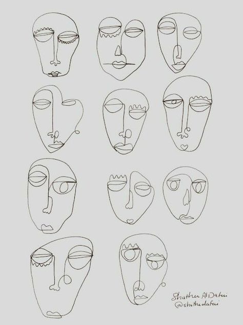 Line Art Faces, Art Abstrait Ligne, Face Art Drawing, Face Line Drawing, Art Faces, Abstract Face Art, One Line Art, Soyut Sanat Tabloları, Face Lines