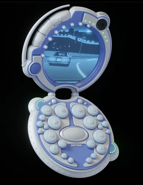 Retro Futurism Tech, Futuristic Phone Concept, Y2k Product Design, Y2k Space Aesthetic, Y2k Technology Aesthetic, Cybercore Accessories, Transparent Technology, 2000s Futurism, Y2k Technology