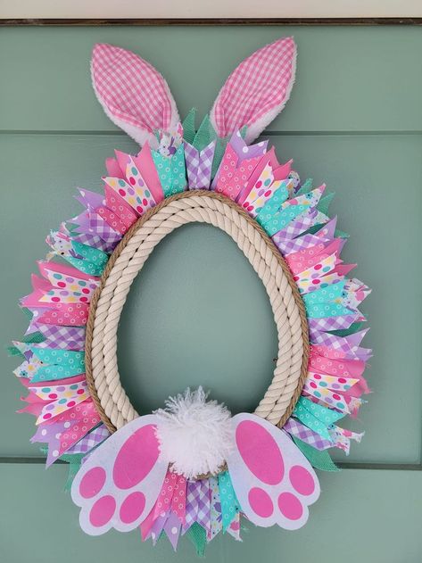 Dollar Tree Easter Crafts, Easter Mesh Wreaths, Diy Christmas Wreaths Ideas, Christmas Wreaths Ideas, Easter Wreath Diy, Easter Spring Wreath, Easter Craft Decorations, Easter Bunny Crafts, Spring Easter Crafts