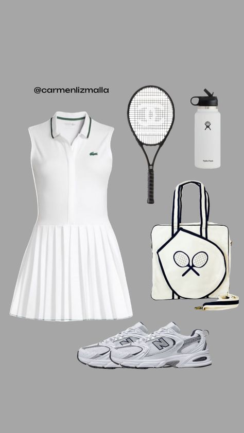 @carmenlizmalla Classy Sporty Outfits, Mode Tennis, Tennis Uniforms, Tennis Outfit Aesthetic, Tennis Outfit Women, Tennis Outfit, Cute Gym Outfits, Fasion Outfits, Gym Clothes Women